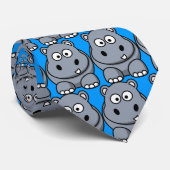 Cartoon Hippo Stropdas (Opgerold)