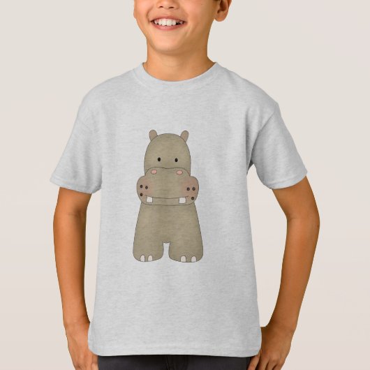 Cartoon Hippo T-shirt (Voorkant)