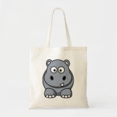 Cartoon Hippo Tote Bag (Voorkant)