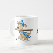 Cartoon Hockey Dog Koffiemok (Voorkant links)