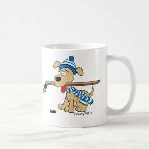 Cartoon Hockey Dog Koffiemok