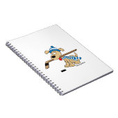 Cartoon Hockey Dog Notitieboek (Rechterzijde)