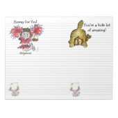 Cartoon Hoera voor dubbel Notitieblok (Voorkant)