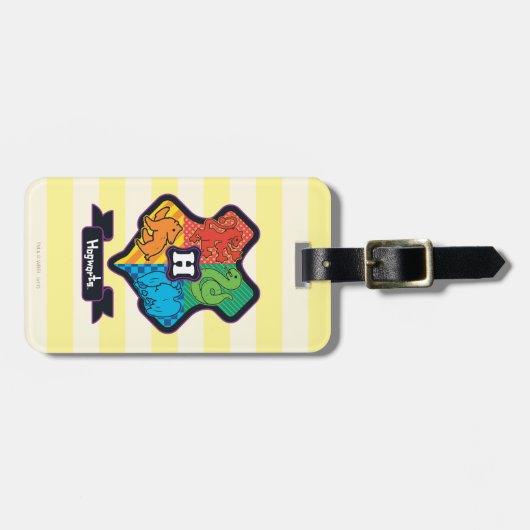 Cartoon Hogwarts Crest Bagagelabel (Voorkant horizontaal)