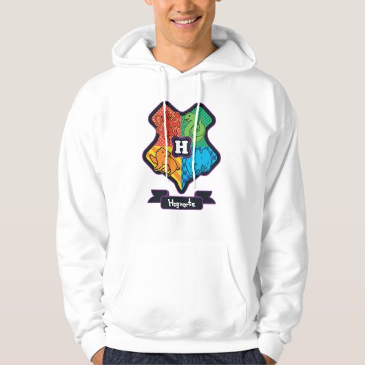 Cartoon Hogwarts Crest Hoodie (Voorkant)