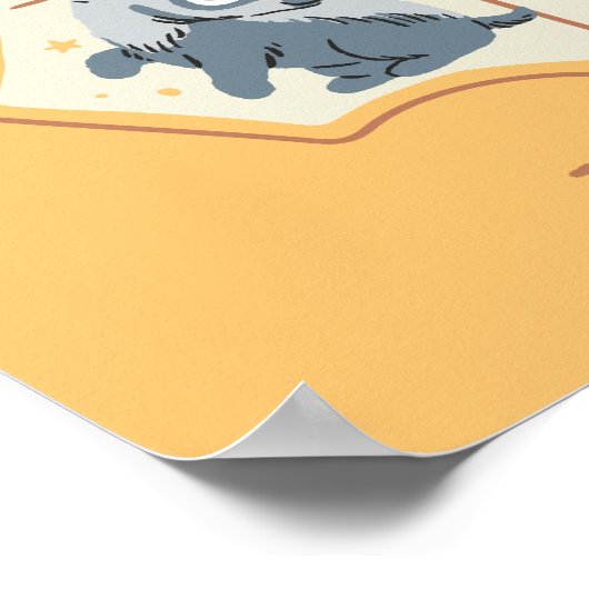 Cartoon Hogwarts Crest Poster (Hoek)