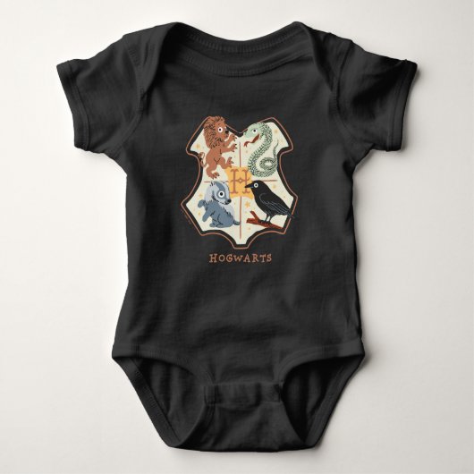 Cartoon Hogwarts Crest Romper (Voorkant)