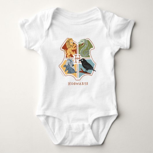 Cartoon Hogwarts Crest Romper (Voorkant)
