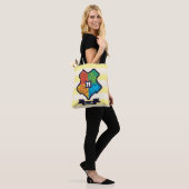 Cartoon Hogwarts Crest Tote Bag (Op model)