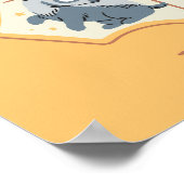 Cartoon Hogwarts Wapen Poster (Hoek)