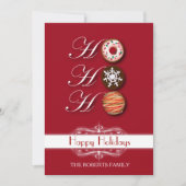 Cartoon HoHoHo Kerstkoekjes Happy Holiday Kaart (Voorkant)