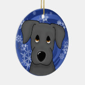 Cartoon Holiday Black Lab Ornament (Rechts)