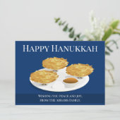 Cartoon Holiday Hanukkah glimlachen Feestdagenkaart (Staand voorkant)