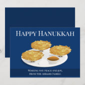 Cartoon Holiday Hanukkah glimlachen Feestdagenkaart (Voorkant / Achterkant)