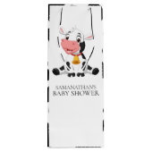 Cartoon Holly Koe BABY SHOWER Wine Gift Bag Wijn Cadeautas (Achterkant)