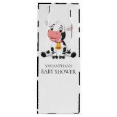 Cartoon Holly Koe BABY SHOWER Wine Gift Bag Wijn Cadeautas (Voorkant)