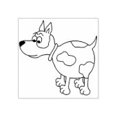 Cartoon Hond Hout Gemonteerde Rubber Stamp Rubberstempel (Afrduk)