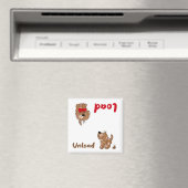 Cartoon hond, laden en lossen vaatwasser magneet (Insitu (Vaatwasser))