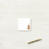 Cartoon Hond met gewei en sjaal Post-it® Notes (Op bureau)