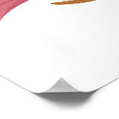 Cartoon hond met grote glimlach en tong uit poster (Hoek)