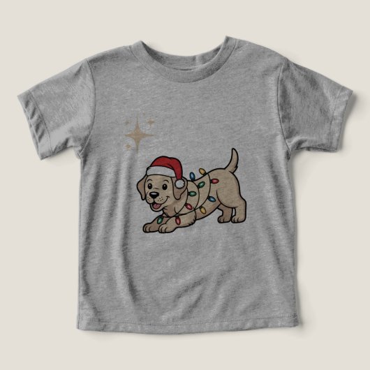 Cartoon-hond met kersthoed (Design voorkant)