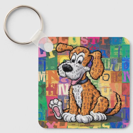 Cartoon Hond Sleutelhanger (Voorkant)
