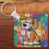 Cartoon Hond Sleutelhanger (Voorkant)
