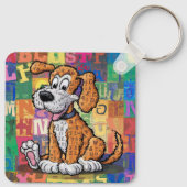 Cartoon Hond Sleutelhanger (Achterkant)