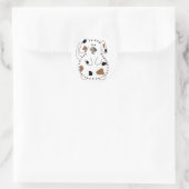 Cartoon Hond Tshirts en geschenken Ronde Sticker (Tas)