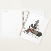 Cartoon Hond Verward Rond Pool Met Leash Planner (Display)