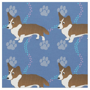 Cartoon Honden - Cardigan Welsh Corgi v2 Stof