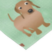Cartoon Honden - Dachsund Red Tiled v1 Tafelkleed (Gekanteld)