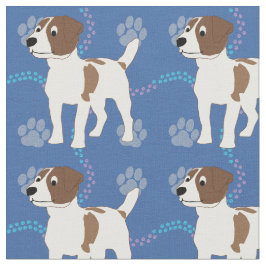 Cartoon Honden - Jack Russell Terrier v1 Stof