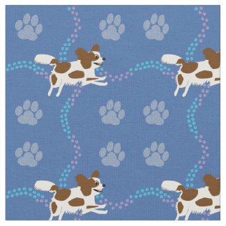 Cartoon Honden - Papillon Stof