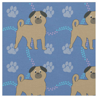 Cartoon Honden - PUG v1 Stof