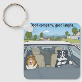 Cartoon honden sleutelhanger