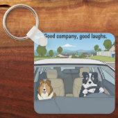 Cartoon honden sleutelhanger (Voorkant)