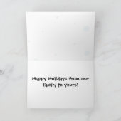 Cartoon Hondenliefhebber Familie Kerst Kaart (Binnen)