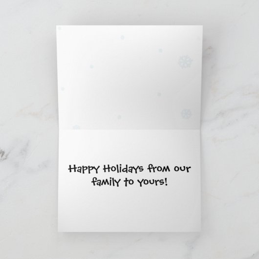 Cartoon Hondenliefhebber Familie Kerst Kaart (Binnen)