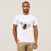Cartoon Honey Bee Flying T-shirt (Voorkant volledig)