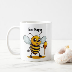 Cartoon Honey Bee gepersonaliseerd Koffiemok