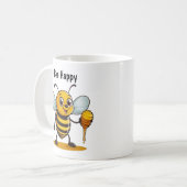 Cartoon Honey Bee gepersonaliseerd Koffiemok (Voorkant links)