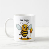 Cartoon Honey Bee gepersonaliseerd Koffiemok (Links)