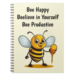Cartoon Honey Bee gepersonaliseerd Notitieboek