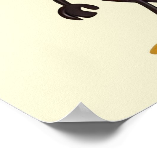 Cartoon Honey Bee gepersonaliseerd Poster (Hoek)