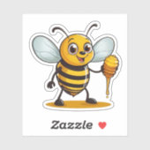 Cartoon Honey Bee Sticker (Vel)