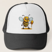 Cartoon Honey Bee Trucker Pet (Voorkant)