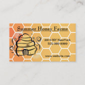 Cartoon Honeycomb Bijen Nest Visitekaartje (Voorkant)