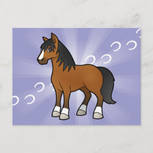 Cartoon Horse Briefkaart