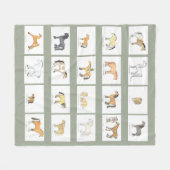 Cartoon Horse Briet Fleece Blanket Deken (Voorkant (Horizontaal))